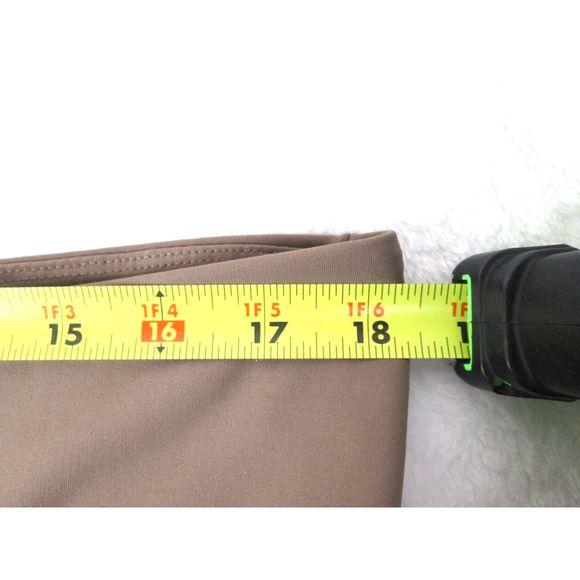 All Worthy Skinny Leggings 1X Taupe Velour Detail Polyester/Spandex Blend (B17) - Picture 8 of 11